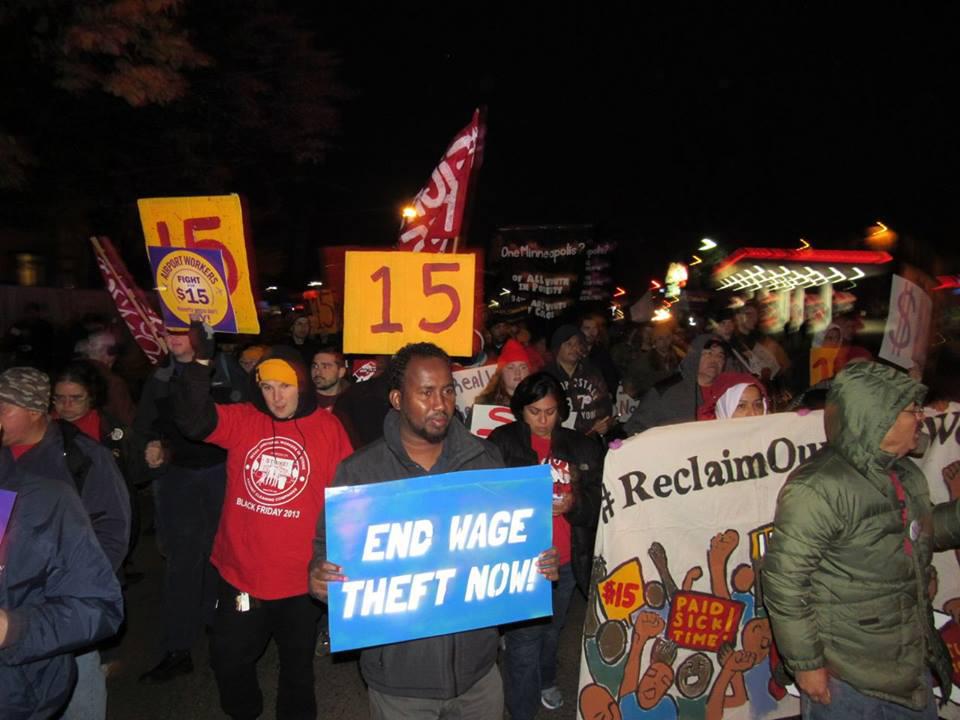 In the streets and in the courts, members of CTUL have taken action to stop wage theft. Minneapolis Labor Review photo via Facebook