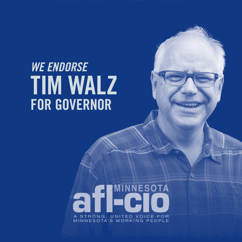 We endorse Tim Walz for Governor